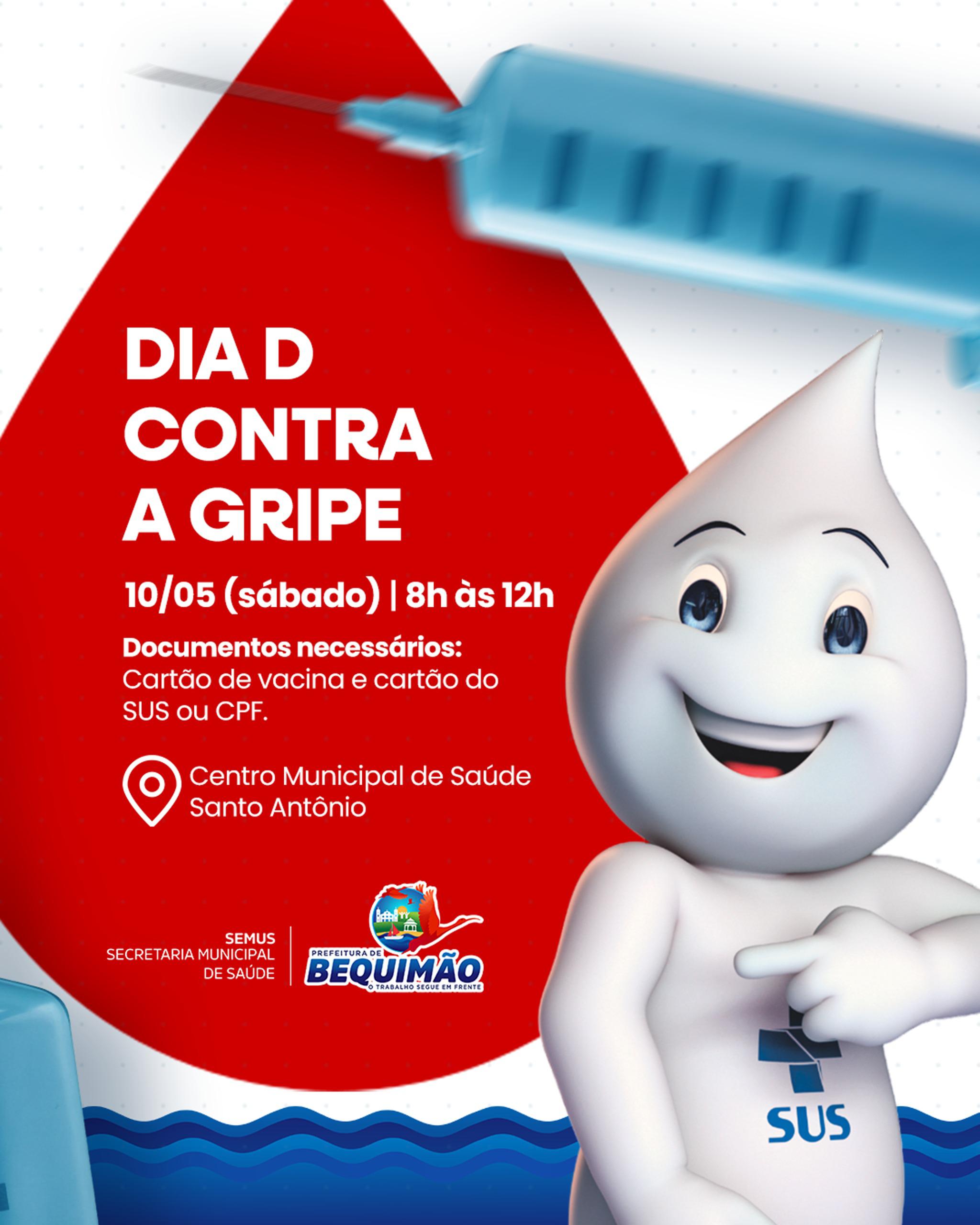 Prefeitura de Bequimão realiza Dia D de vacinação contra a gripe neste sábado (10)